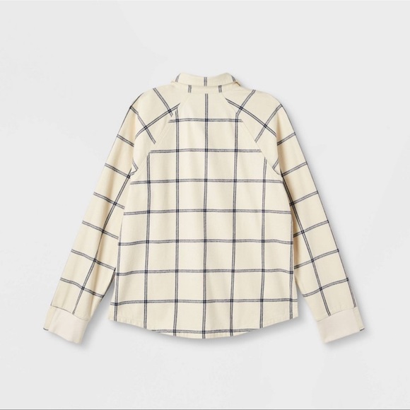 Women's Long Sleeve Adaptive Flannel Faux Button-Down Hook and Loop Shirt - Picture 2 of 4